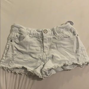 White Jean Shorts